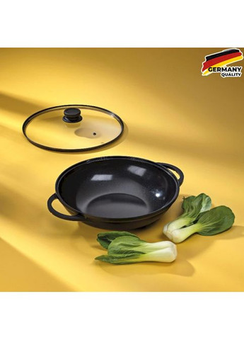 Сковорода Вок з кришкою Atura 32см Black (15174) Kela (329143007)