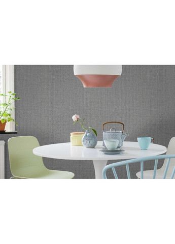 Метровые однотонные обои серые виниловые рогожка на флизелине немецкие для спальни, зала, кухни MARBURG (371776118)