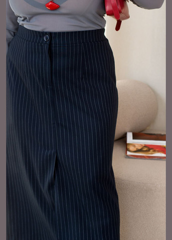 Темно-синяя офисная в полоску юбка Minova карандаш