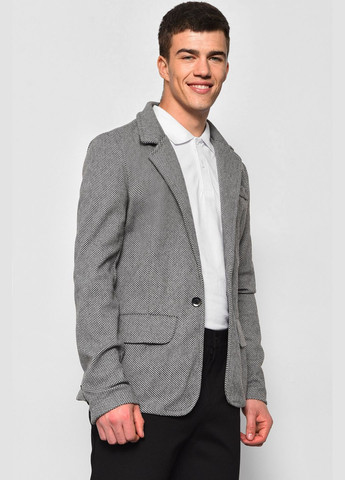 Пиджак мужской серого цвета Let's Shop (288537147)