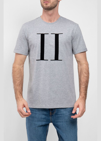 Серая серая хлопковая футболка с нашивкой Les Deux