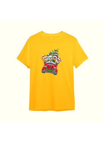 Помаранчева демісезонна дитяча новорічна футболка з принтом "ялинковий патруль". щенячий патруль (10556521614) ТiШОТКА