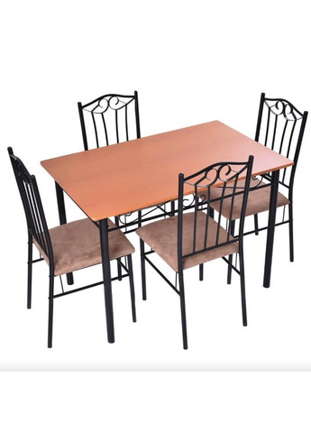 Комплект меблів Sofi стіл і 4 м'яких стільці Costway (362028101)