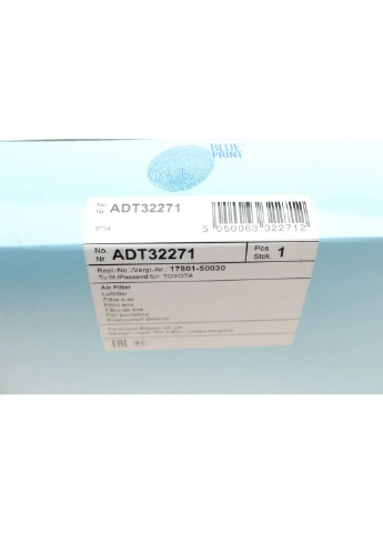 Фильтр воздушный ADT32271 Blue Print (381473715)