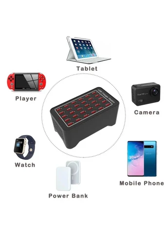 Зарядная станция на 30 USB портов 150 Вт No Brand (325877333)