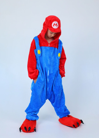 Детская кигуруми Супер Марио с капюшоном-кепкой и молнией My Kigu (364860623)