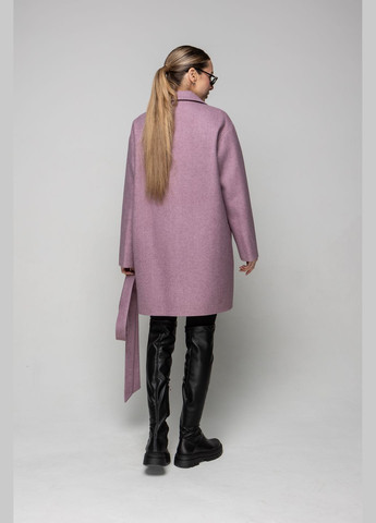 Лавандовое демисезонное Укороченное пальто Микки цвета лаванда двубортное CHIUAS