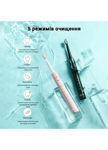 Набор электрических зубных щеток E11 pink + black Fairywill (291450003)