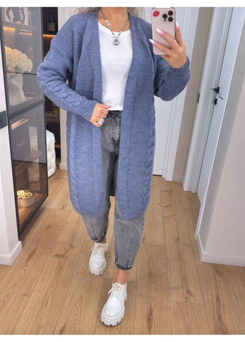 Голубой демисезонный кардиган No Brand