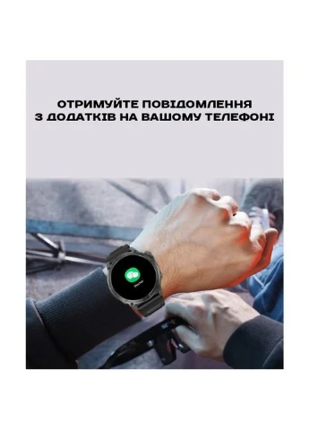 Смарт-годинник North Edge AMOLED 47,5х12,5 мм сталь чорний No Brand GPS Smart Titan (401850464)
