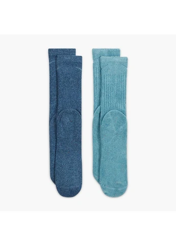 Комбинированные носки everyday plus cush crew blue/light blue (2 пары) dm7086-903 Nike (399390891)
