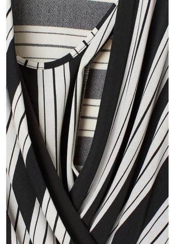 Черное платье демисезон,черный-белый в полоску, H&M