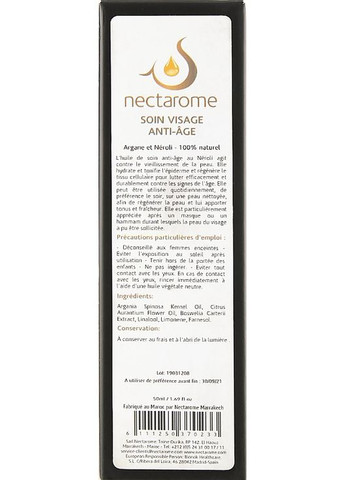Олія для обличчя проти зморшок Soin Visage Anti-Age 50ml (249939-14192) Nectarome (368601703)
