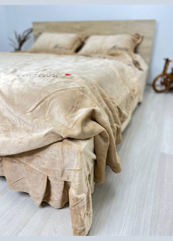 Постільна білизна велюрова євро 200x220 см беж (П4К-monika01-36) No Brand (306633262)