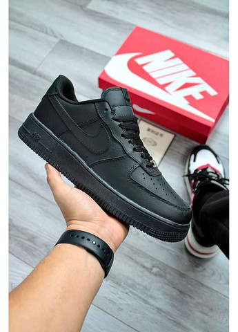 Чорні Осінні чоловічі кросівки Nike Air Force 1 Low 07 Premium Black CW2288 Найк Аир Форс 1