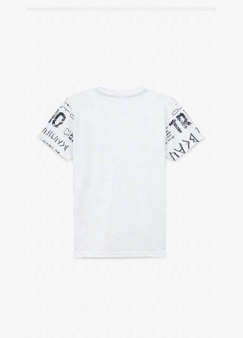 Белая летняя футболка с принтом для мальчика 2523 116 см белый shop (2000990889393) DENIZ