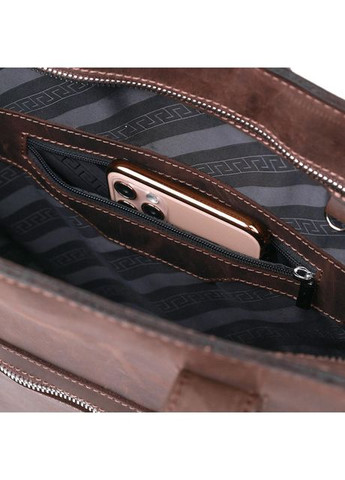 Сумка шоппер жіноча з натуральної шкіри на плече велика Коричневий 39184 Shvigel (353302635)