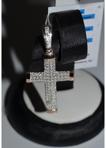 Серебряный крестик с золотыми пластинами Silver Style (367268295)