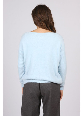 Голубой демисезонный свитер укороченный женский 901 ангора голубой Актуаль