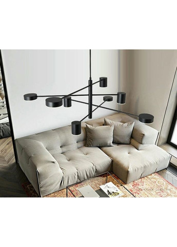 Люстра світлодіодна стельова LED світильник для квартири на стелю ледве 26862 Чорний 40-90х102х102 см. Sunnysky (335975659)