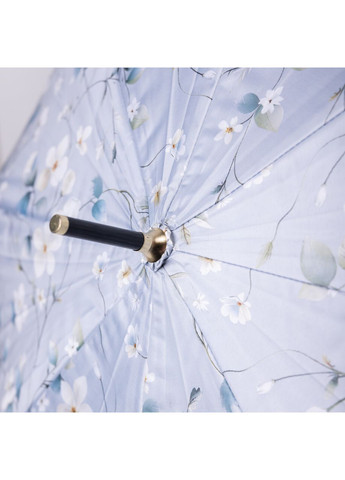 Блакитна} класичний парасолька-тростина напівавтомат блакитний з поліестеру для захисту від дощу стильний дощовик Yiwu (370602327)