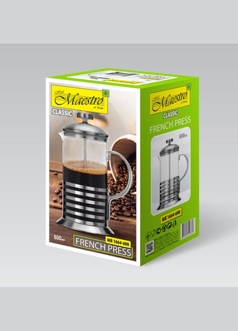 Френч-пресс 600 мл MR-1664-600 (MR-1664-600) Maestro (336153448)