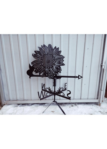Флюгер на дом Подсолнечник из металла 3 мм, флюгер на крышу No Brand (368896400)