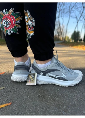 Серые демисезонные кроссовки мужские nike acg mounth fly grey найк асж маунс флай серые No Brand