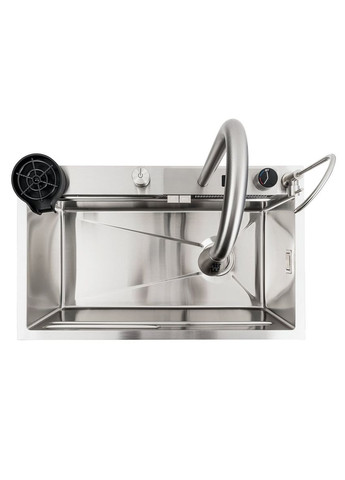 Кухонная мойка 75*45G сатин Handmade "Водопад" полная комплектация Platinum (336937288)