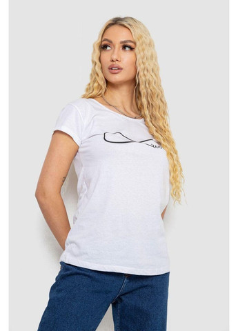 Женская футболка с принтом, цвет персиковый, 244R2207 Ager - (362910855)