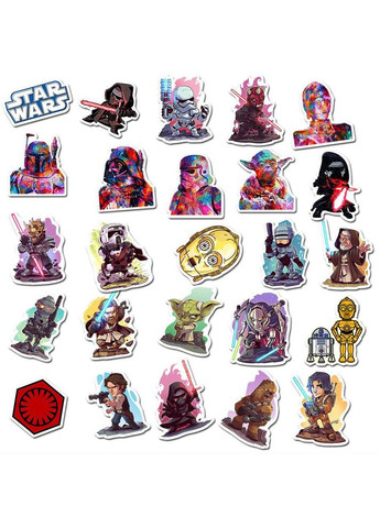 Зоряні війни стікери наклейки Star Wars аксесуари стікерпак 50 шт Shantou (332996981)