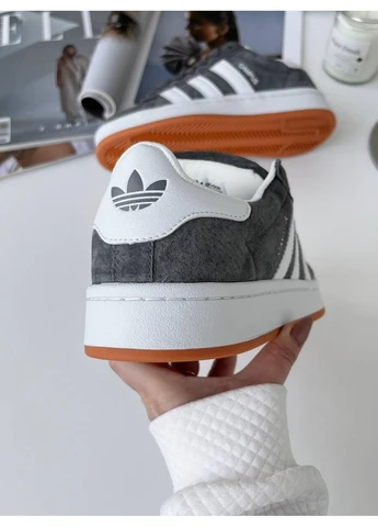 Чорні літні кросівки adidas campus dark grey адідас кампус No Brand