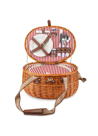 Кошик для пікніка Романтика на 2 особи коричневий 0503-018 ELISEY (333986450)