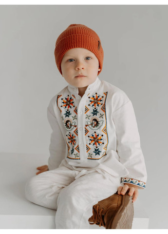 Біла різдвяна вишиванка для хлопчика янгол Kashtanchik бавовна (366213552)