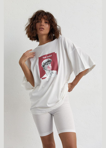 Женский костюм с футболкой oversize и велосипедками Liton (296909010)