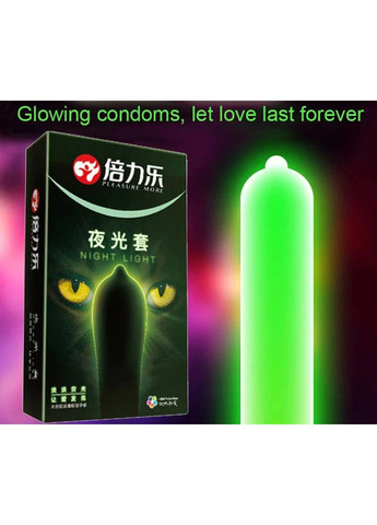 Люмінесцентні (що світяться) презервативи 7 штук HBM Group (284279127)
