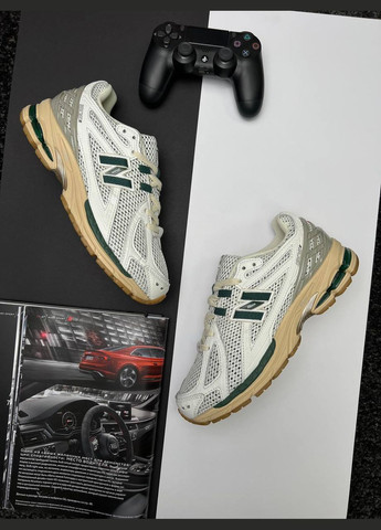 Белые демисезонные кроссовки мужские, вьетнам New Balance 1906R White Green Cream