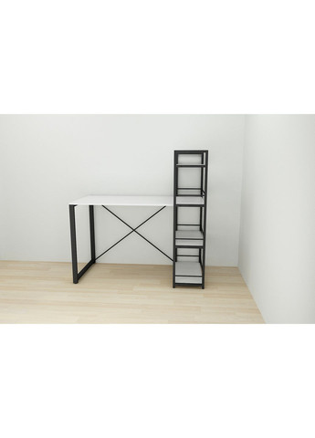 Письмовий стіл Серії Конект з етажеркою 75x120x600 чорний ДСП Біле 16мм (FRD-104219) Ferrum-decor (360645129)