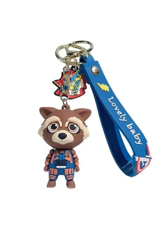 Брелок енот Ракета Стражи Галактики Марвел Guardians of the Galaxy Groot Rocket фигурка на ключи рюкзак 7 см Shantou (393633893)