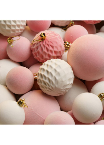 Набор елочных игрушек шаров SGX "Бархат" 40 шт.. Подарочный набор новогодних шаров. Шарики на елку Yalynkar (366964584)