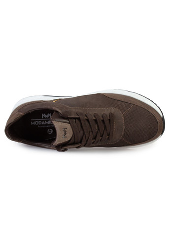 Коричневые демисезонные кроссовки мужские бренда 9200481_(1) ModaMilano