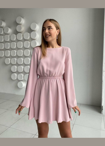 Пудровое платье Garna однотонное