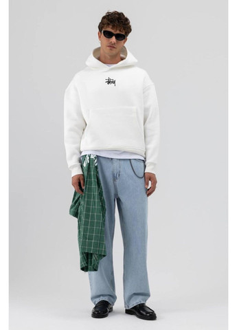 Стильное мужское худи оверсайз теплое Stussy белое No Brand (372644894)