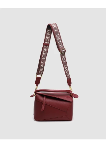 Женская Сумка Кожаная Бордовая Классическая Небольшая Seli Loewe (394027551)