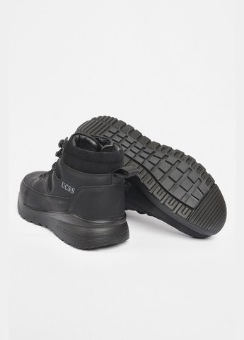 Черевики чоловічі зимові на хутрі чорного кольору Let's Shop (303397192)