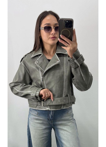 Оливкова куртка косуха екошкіра Україна