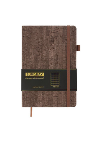 Блокнот А5 96 л. Wood эко кожа клетка бежевый Buromax (314933834)