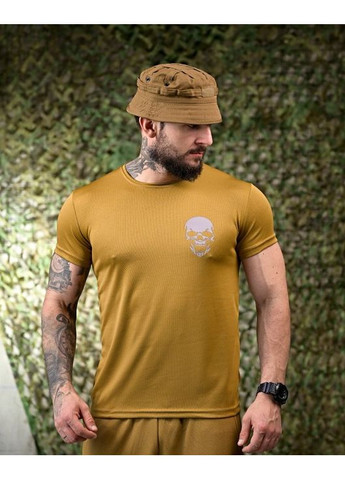 Тактична чоловіча футболка Череп койот No Brand (351375888)