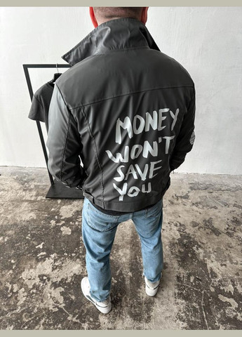 Комбинированная демисезонная кожаная куртка (косуха) мужская стильная No Brand