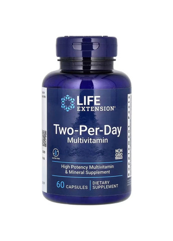 Комплекс вітамінів Two-Per-Day Multivitamin - 60 caps Life Extension (288677384)
